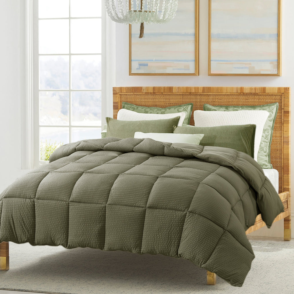 Kasentex Reversible All-Season Comforter Twin/Queen/King - Cozy Down Alternative Bedding