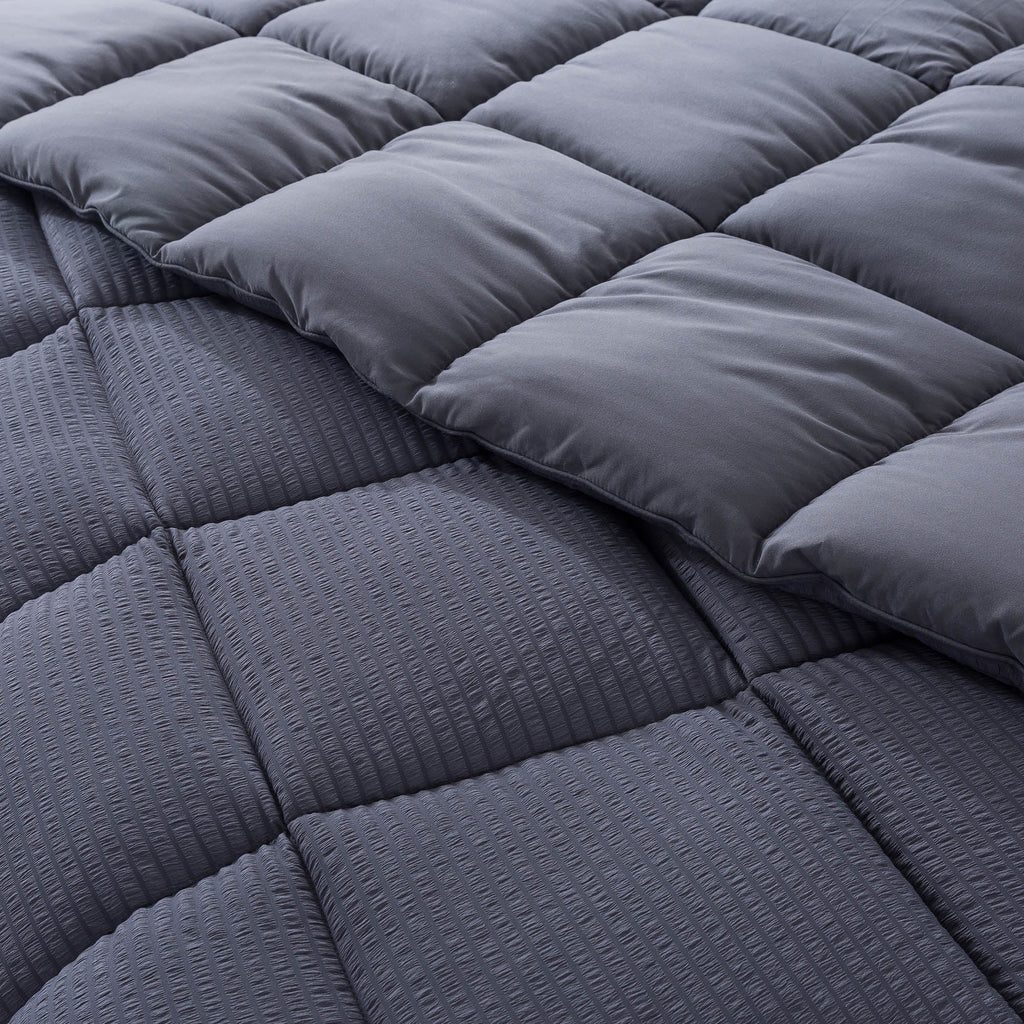 Kasentex Reversible All-Season Comforter Twin/Queen/King - Cozy Down Alternative Bedding