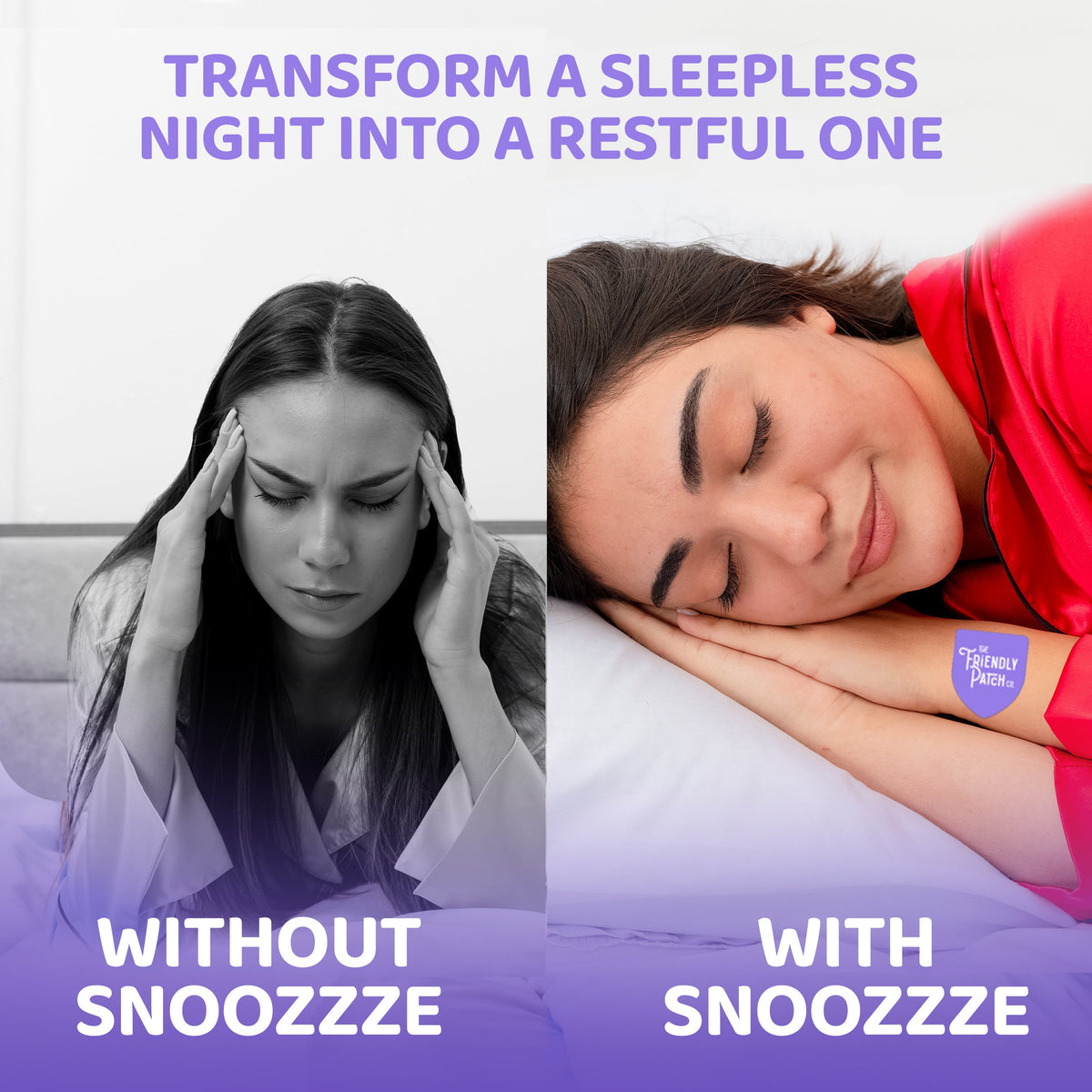 Snooze Sleep Patches: Melatonin, Ashwagandha & Magnesium - 28 Patches